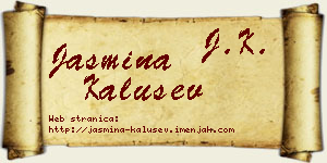 Jasmina Kalušev vizit kartica
